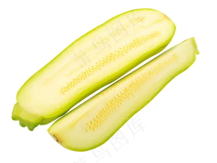 绿色切开西葫芦