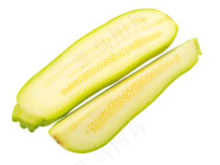 绿色切开西葫芦