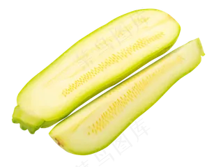 绿色切开西葫芦