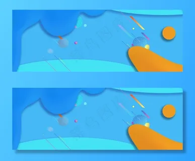 蓝色时尚撞色双十二双12淘宝banner 蓝色时尚撞色双十二双12淘宝banner