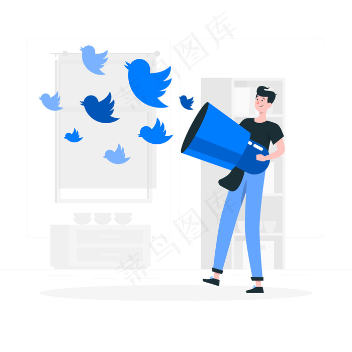 Tweetstorm概念图eps,ai矢量模版下载