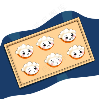 立冬卡通表情包饺子