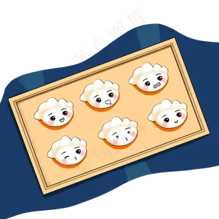 立冬卡通表情包饺子