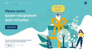 幸运中奖者转动抽奖鼓