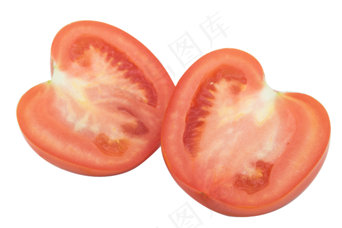 切开红色西红柿