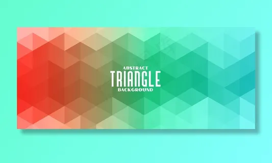 彩色三角旗图案抽象背景