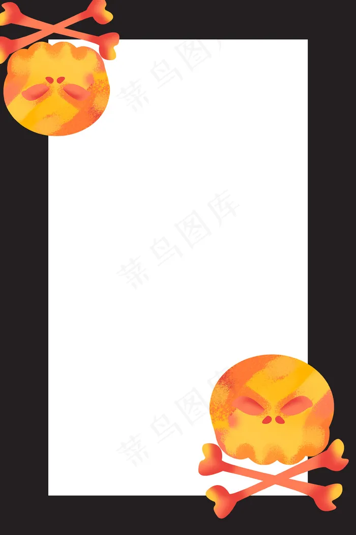 万圣节骷髅头系列封面(3545*5315px 	      )psd模版下载