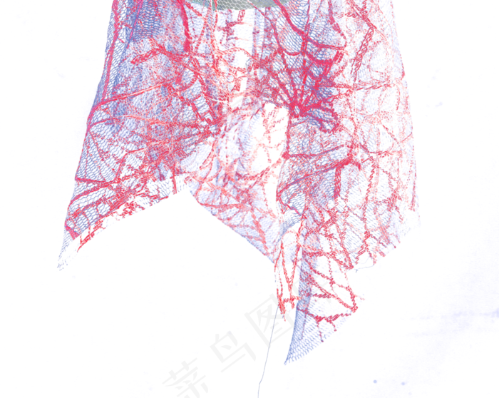 恐怖鬼节红色头纱纱巾(4816X3840(DPI:300))psd模版下载