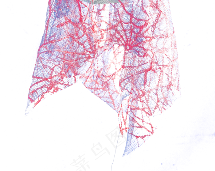 恐怖鬼节红色头纱纱巾(4816X3840(DPI:300))psd模版下载