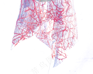 恐怖鬼节红色头纱纱巾