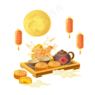 中秋节月饼玉兔