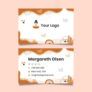 美容院双面名片