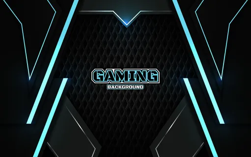 抽象的未来黑色和蓝色游戏背景