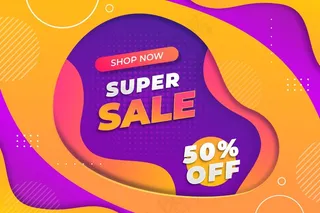 五彩缤纷的超级大减价背景