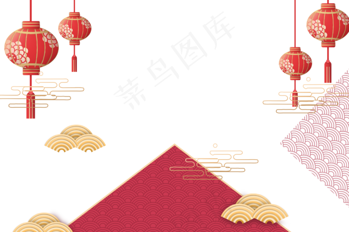 中秋贺卡红色剪纸风(3008X2000(DPI:300))psd模版下载