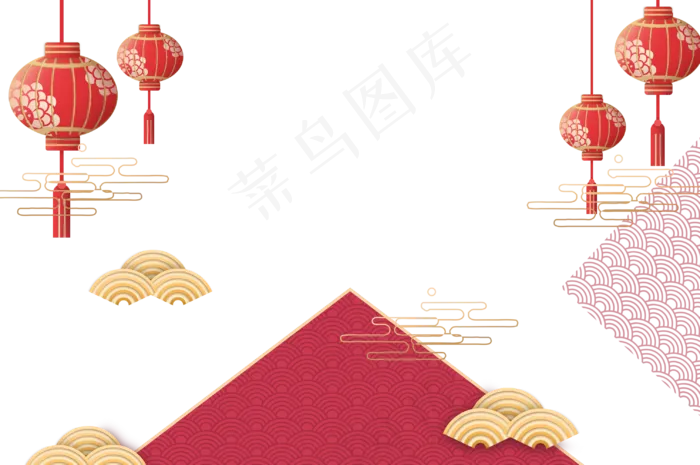中秋贺卡红色剪纸风(3008X2000(DPI:300))psd模版下载