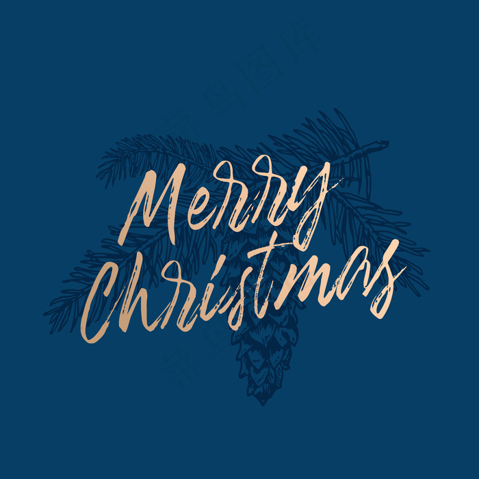 圣诞快乐抽象复古标签，标志或卡片模板。