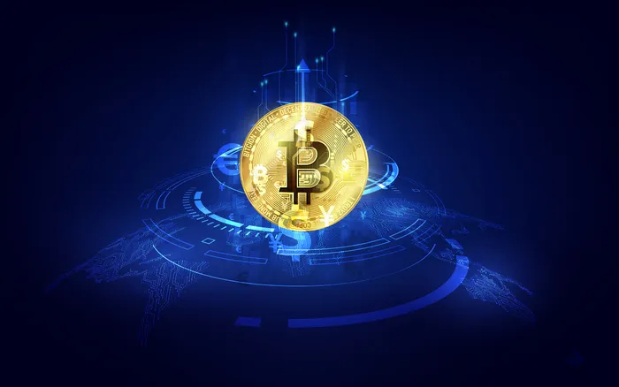 全球抽象比特币加密货币区块链技术世界地图eps,ai矢量模版下载