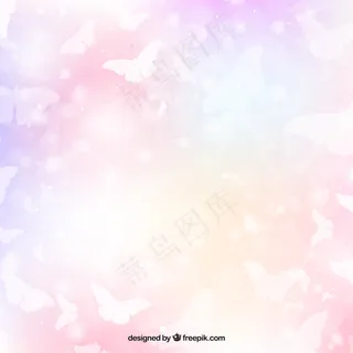 白色蝴蝶的彩色背景