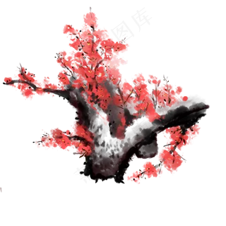 梅花墨梅中国风中国画装饰