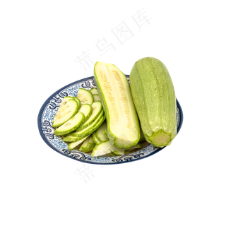 一盘新鲜西葫芦