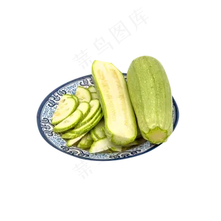一盘新鲜西葫芦
