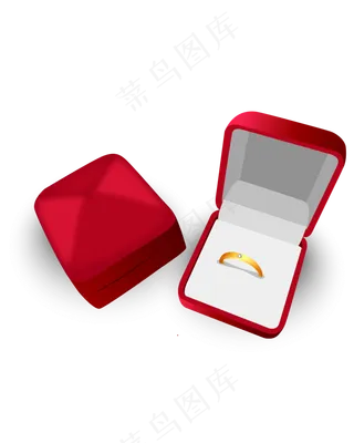七夕节日红色戒指盒
