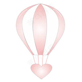 热气球扁平化PNG