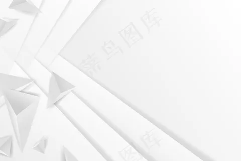 三维纸张样式的多边形白色背景