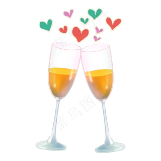 七夕庆祝酒水香槟