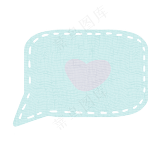 粉绿色爱心小清新对话框