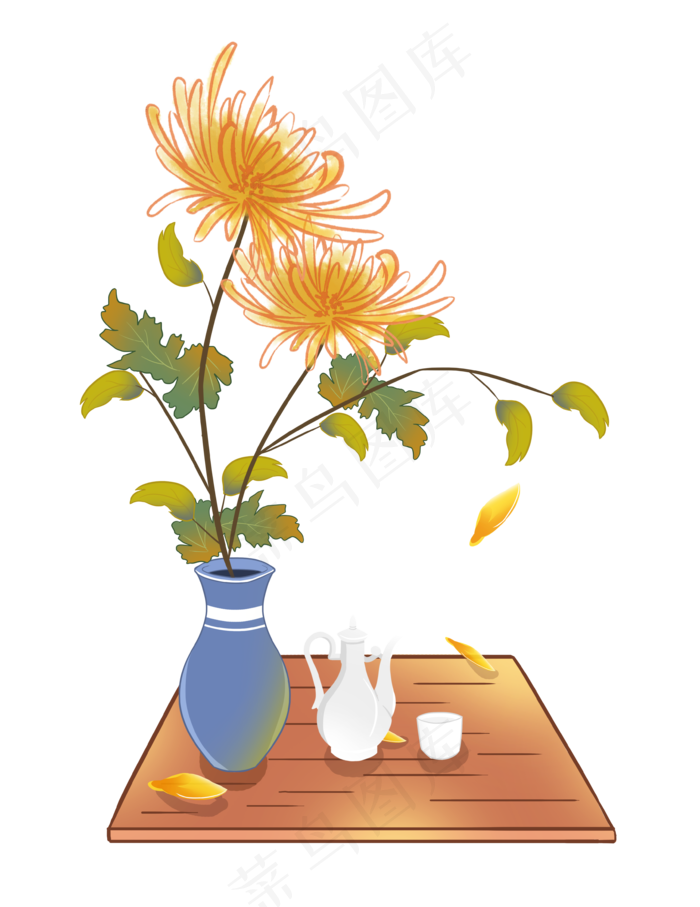 重阳节重阳菊花美酒(3545X4595(DPI:300))psd模版下载