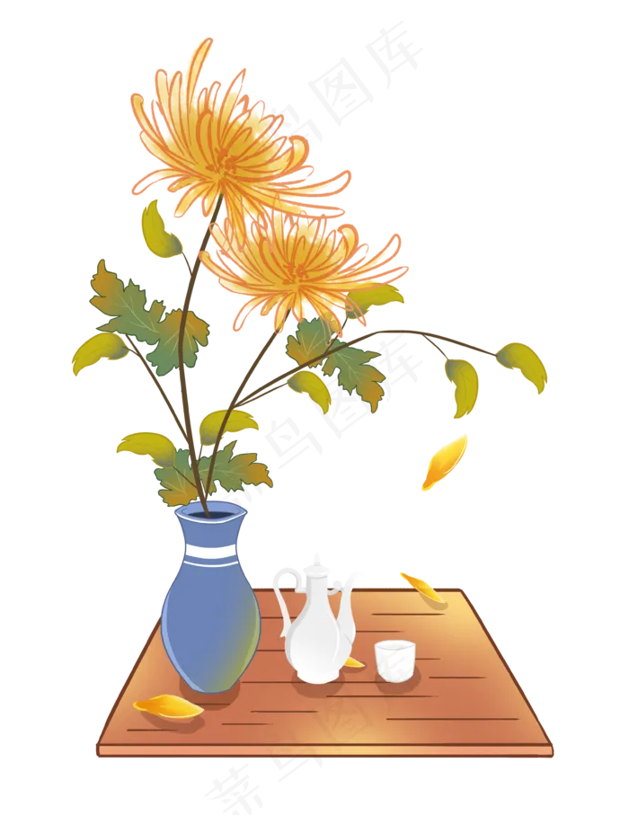 重阳节重阳菊花美酒(3545X4595(DPI:300))psd模版下载