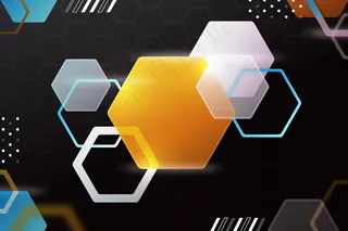 梯度六边形背景