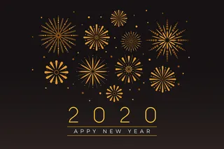 烟花2020新年背景