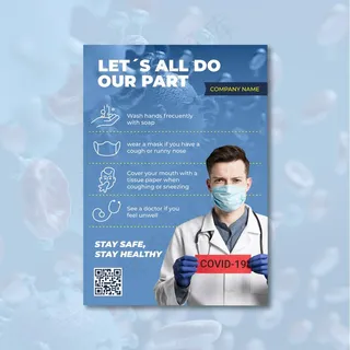 信息冠状病毒宣传单,DM传单概念