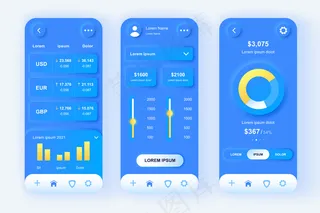金融服务现代设计ui手机应用