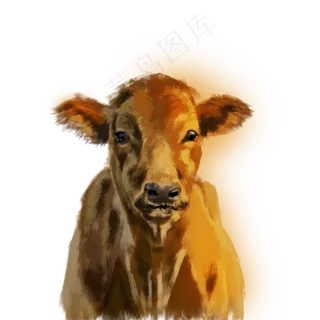 新年牛年油画牛