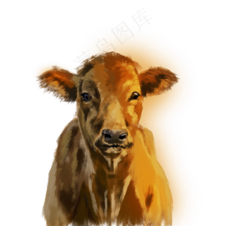 新年牛年油画牛