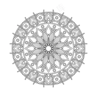 抽象曼荼罗蔓藤色书页插图。t恤。花卉壁纸背景