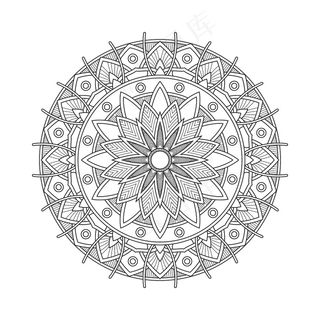 抽象曼荼罗蔓藤色书页插图。t恤。花卉壁纸背景