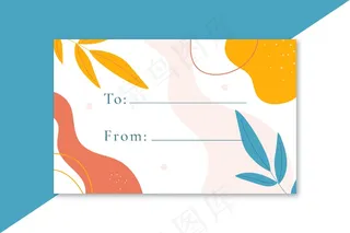 礼品格式标签卡模板