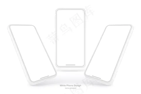 白色矢量电话隔离