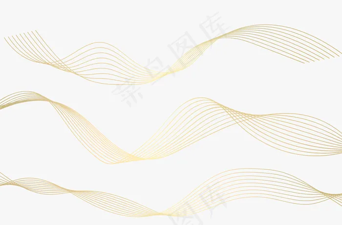 一组金色的波浪线。