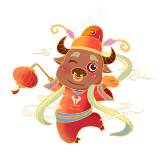 2021新年牛提灯笼