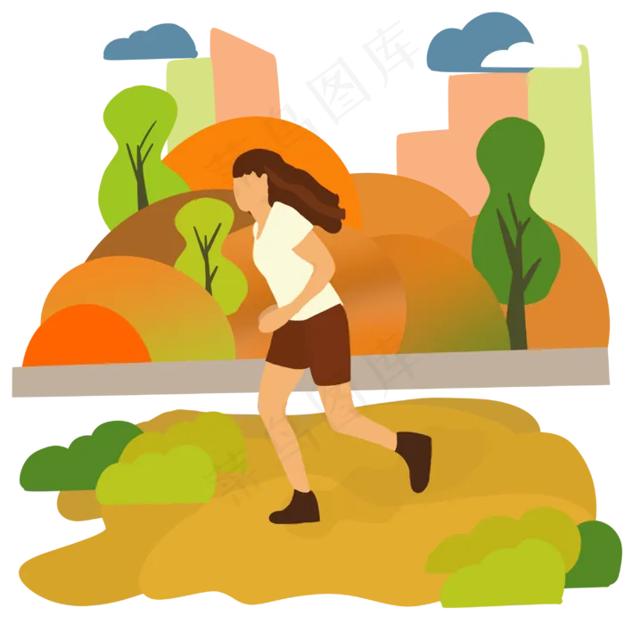 秋天跑步训练(3000X3000(DPI:300))psd模版下载