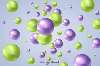 流动光泽球背景