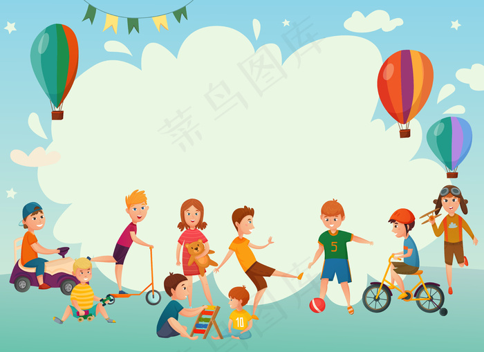 儿童游戏背景eps,ai矢量模版下载