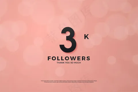 3k带数字的粉色背景