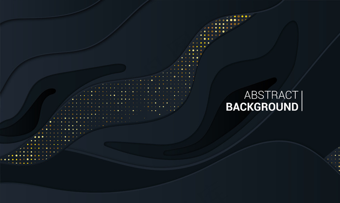 带有3d黑色背景的抽象横幅banner